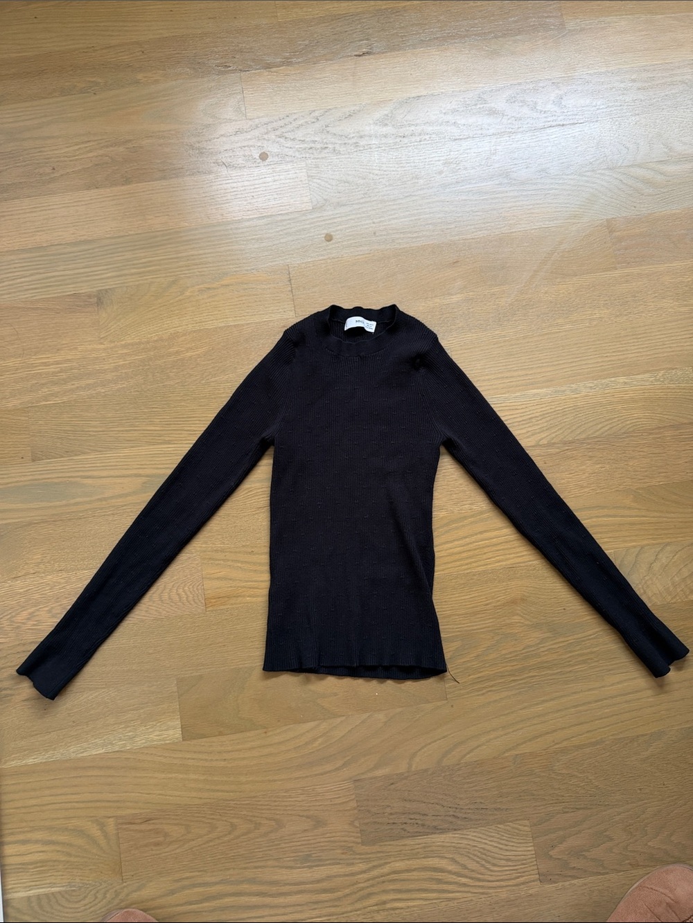 Mango Black Ribbed Long-Sleeve - Picture 2 of 5